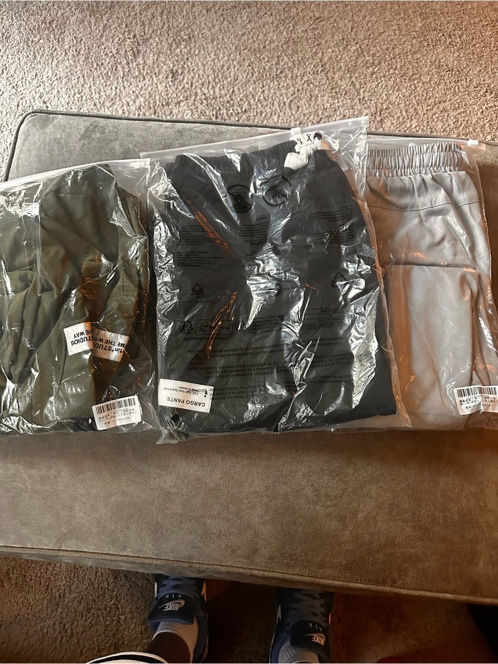 3 cargo long  shorts size L . Brand new